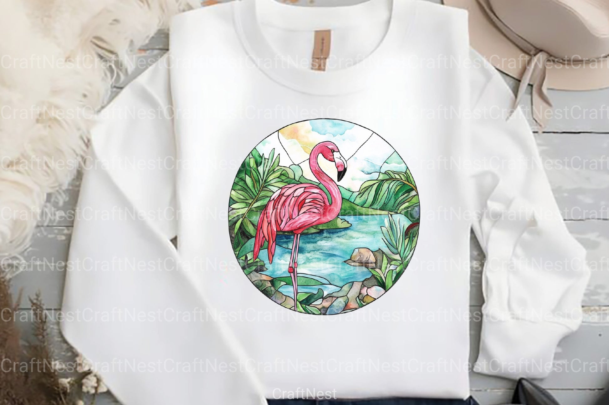 Round Stained Glass Summer Clipart Bundle 5 - CraftNest - Digital Crafting and Art