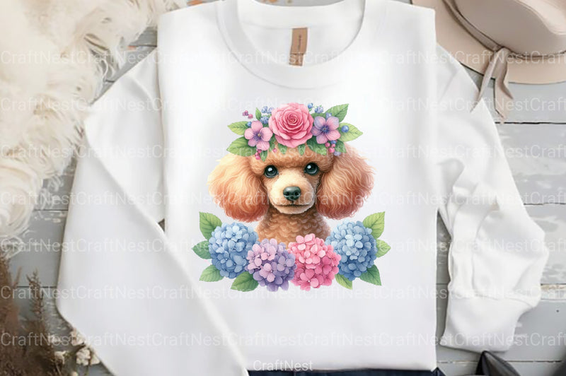 Dog Breeds Flower Crowns Clipart Bundle - CraftNest - Digital Crafting and Art