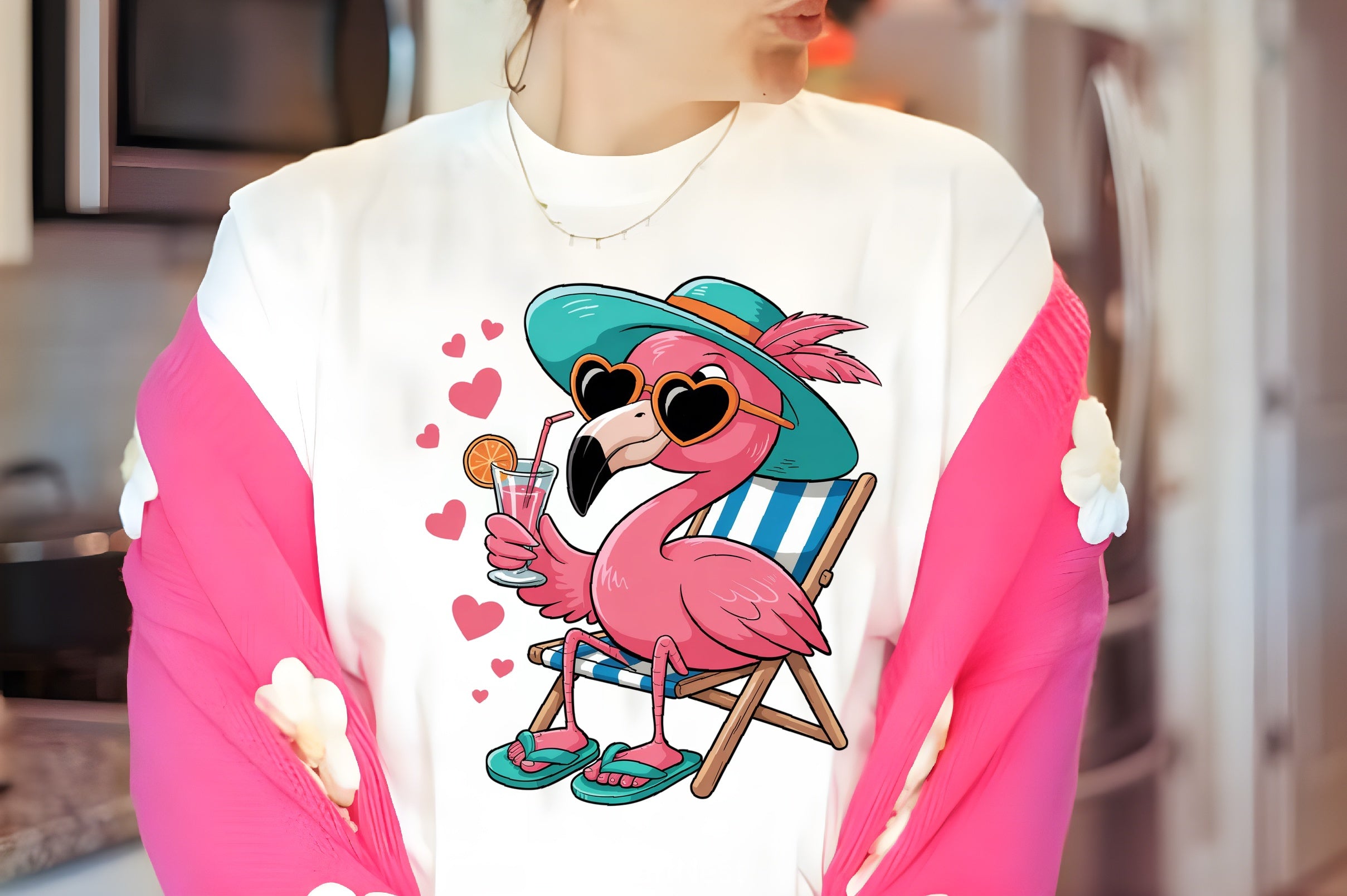 Cute Flamingo Clipart Bundle 4 - CraftNest - Digital Crafting and Art