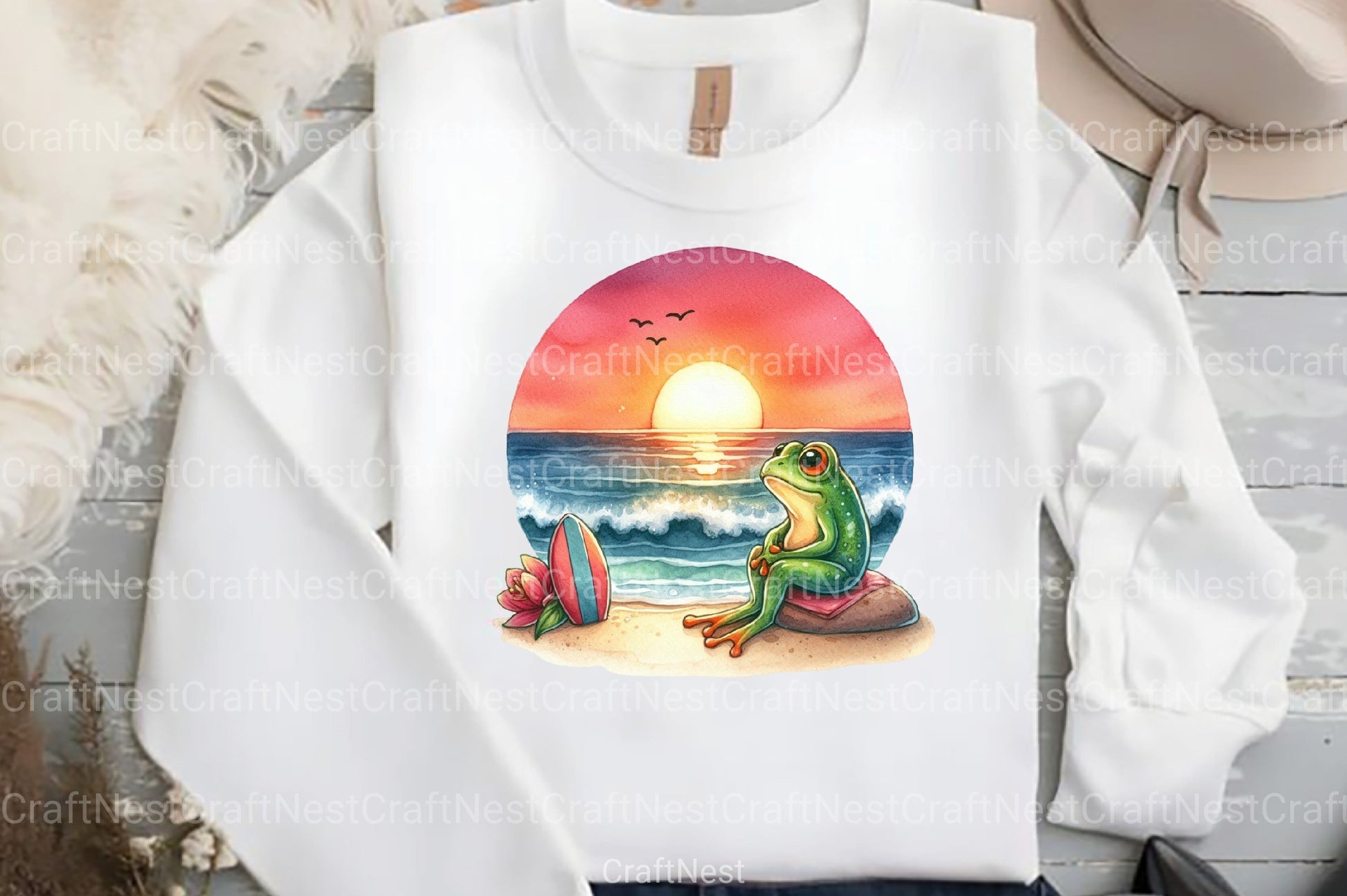 Frog Summer Clipart Bundle 1122 - CraftNest - Digital Crafting and Art