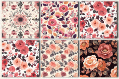 Boho Rose Tones Pattern Clipart Bundle - CraftNest - Digital Crafting and Art