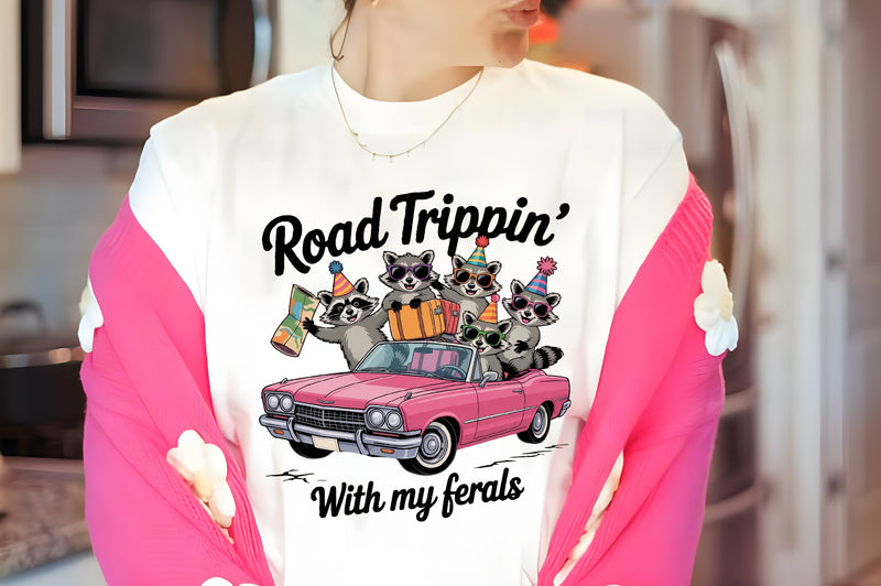 Raccoons Road Trip Retro Car Clipart Bundle - CraftNest - Digital Crafting and Art