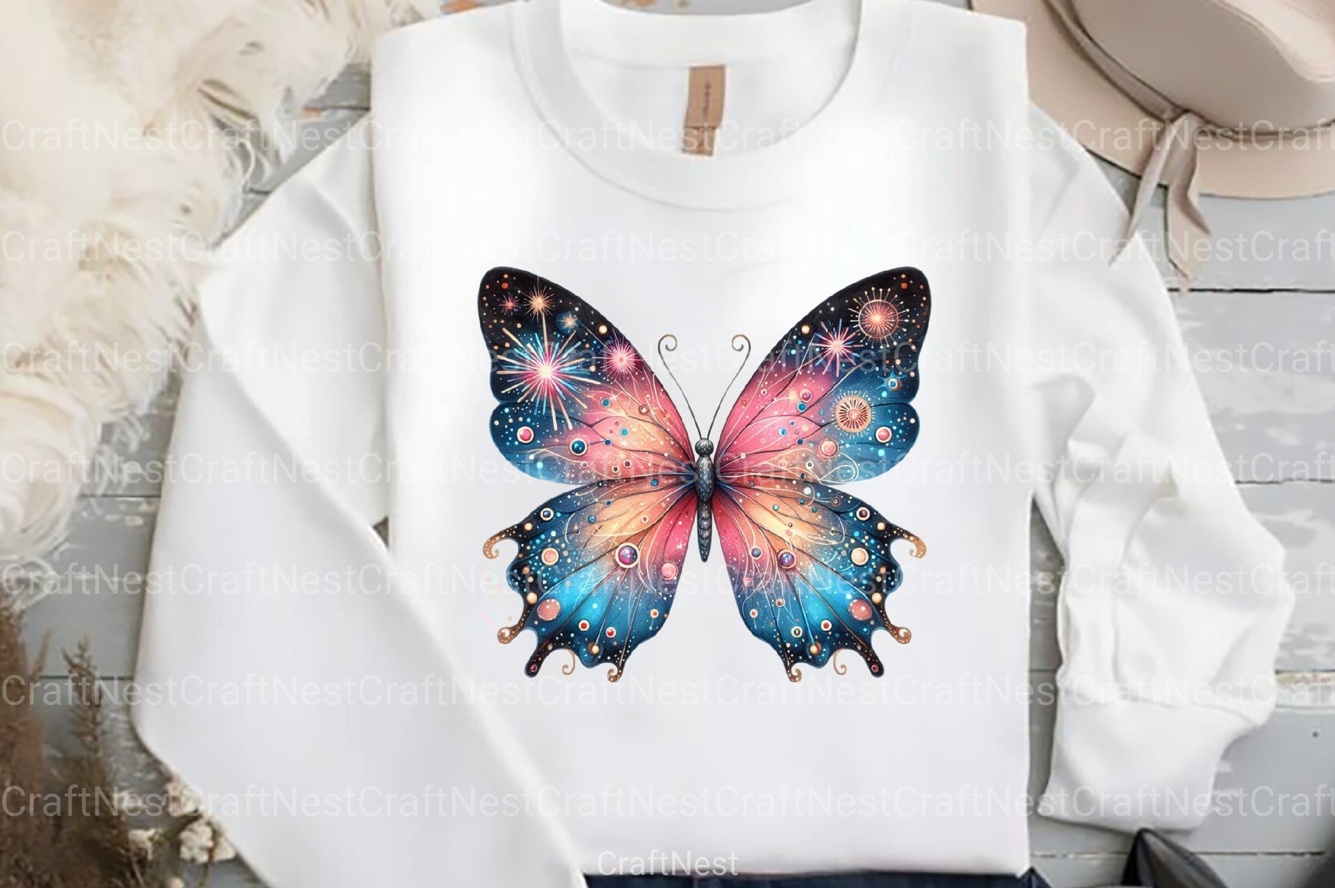 Patriotic Butterfly 4th of July Clipart Bundle - CraftNest - Digital Crafting and Art