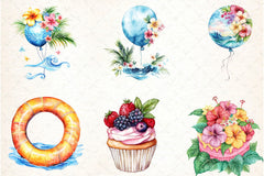 Summer Happy Birthday Clipart Bundle 2 - CraftNest - Digital Crafting and Art