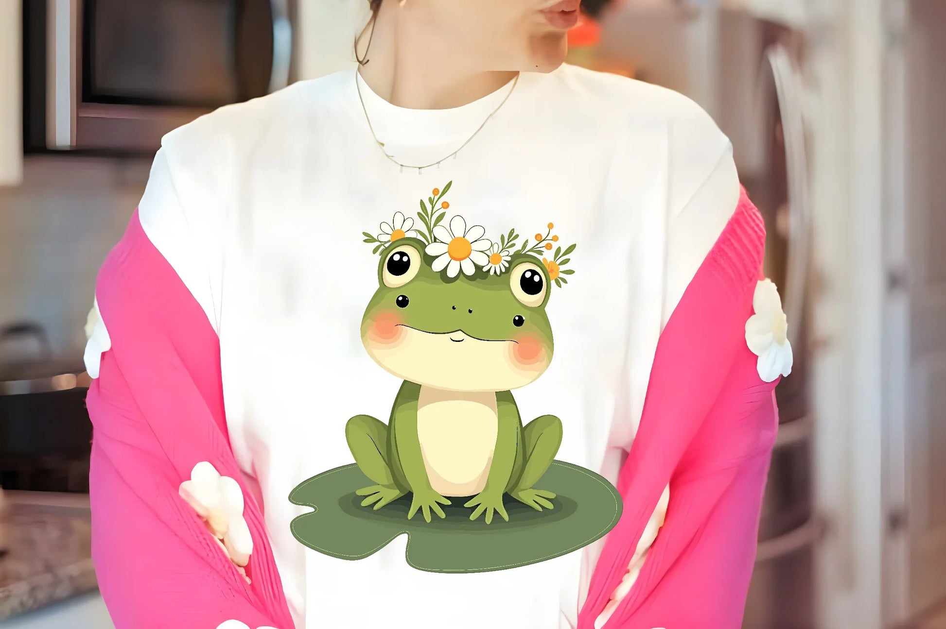 Green Frog Flower Crown Clipart Bundle - CraftNest - Digital Crafting and Art