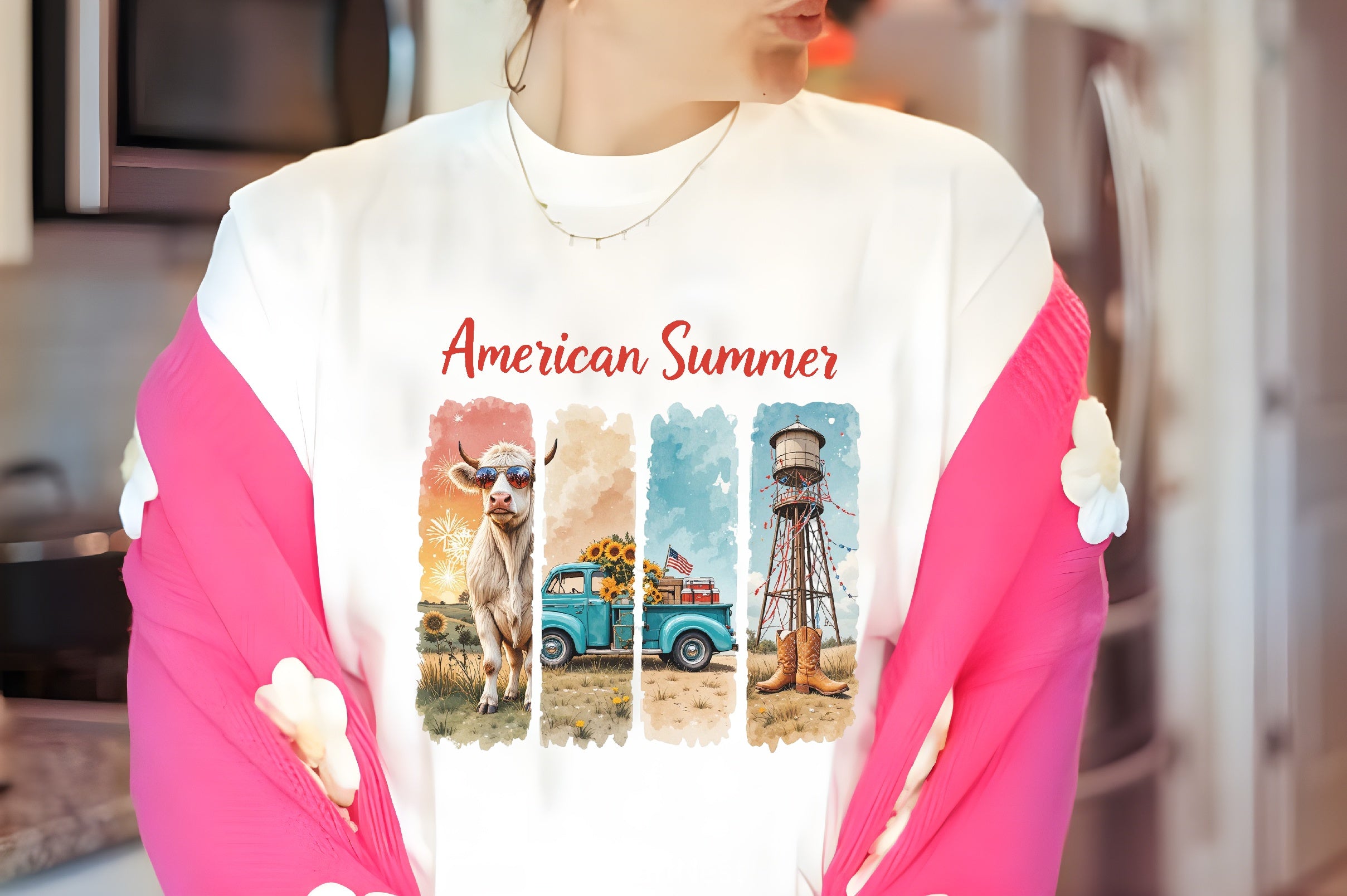 American Summer Collage Clipart Bundle - CraftNest - Digital Crafting and Art