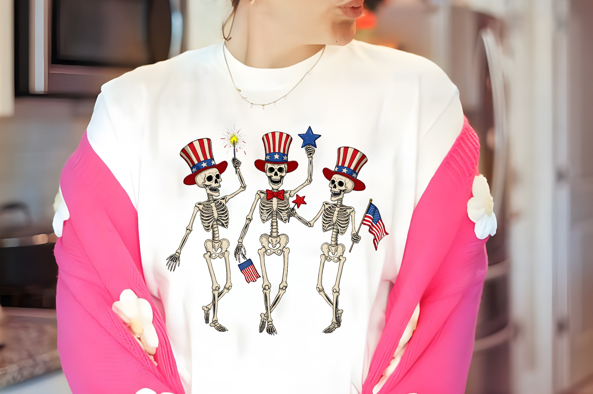Dancing Skeleton Shirt 4th of July Clipart Bundle - CraftNest - Digital Crafting and Art