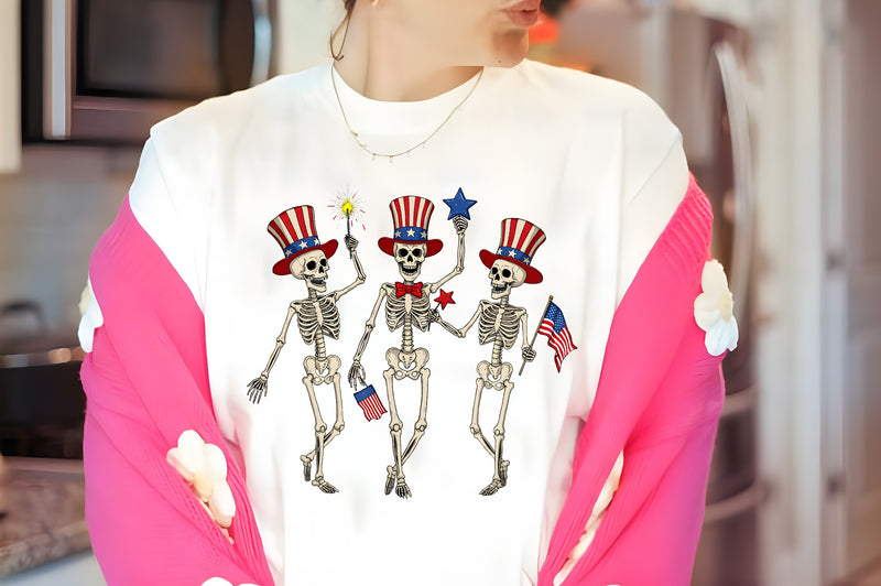 Dancing Skeleton Shirt 4th of July Clipart Bundle - CraftNest - Digital Crafting and Art