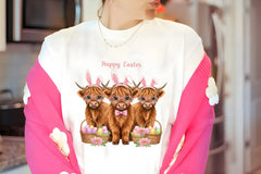 Easter Highland Cow Clipart Bundle 7 - CraftNest - Digital Crafting and Art