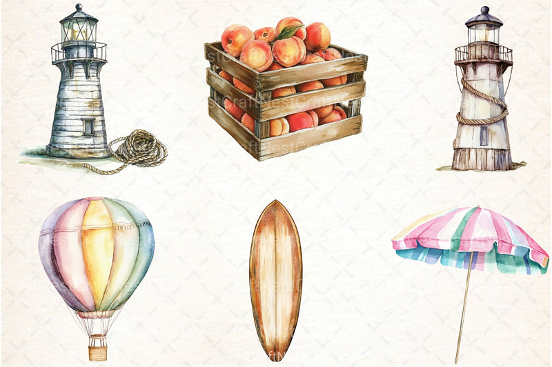 Summer Decorations Clipart Bundle - CraftNest - Digital Crafting and Art