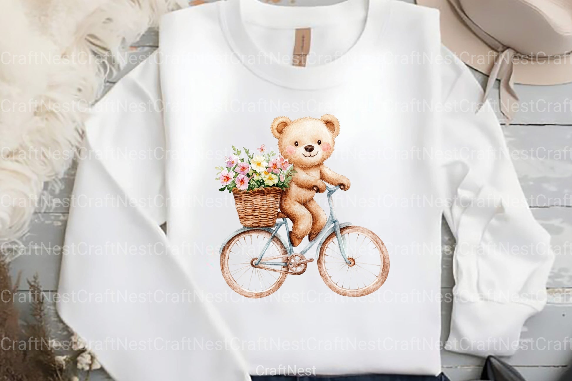 Teddy Bear Boho Clipart Bundle - CraftNest - Digital Crafting and Art