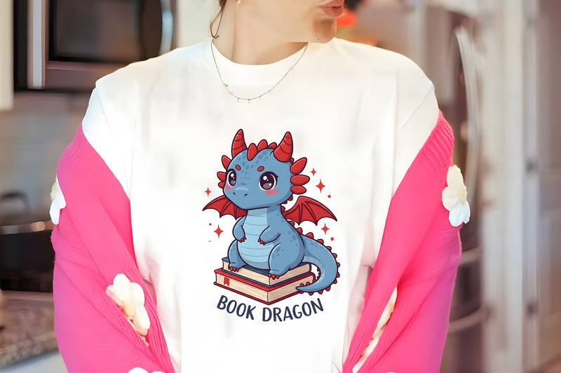 Funny Book Lover Dragon Clipart Bundle - CraftNest - Digital Crafting and Art