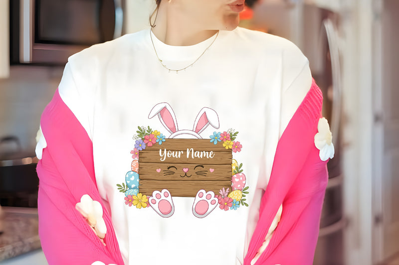 Easter Bunny Name Frame Clipart Bundle - CraftNest - Digital Crafting and Art