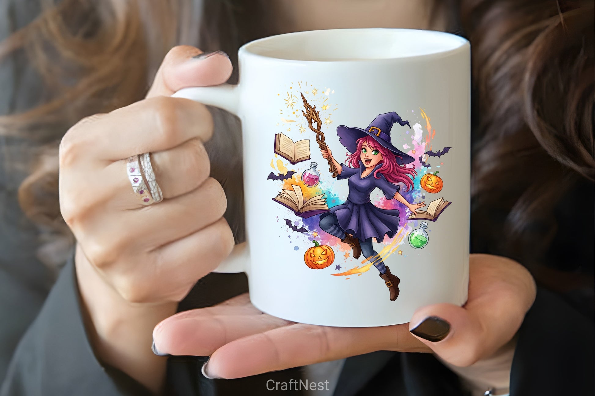 Energetic Halloween Witch Clipart Bundle - CraftNest - Digital Crafting and Art