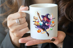 Energetic Halloween Witch Clipart Bundle - CraftNest - Digital Crafting and Art