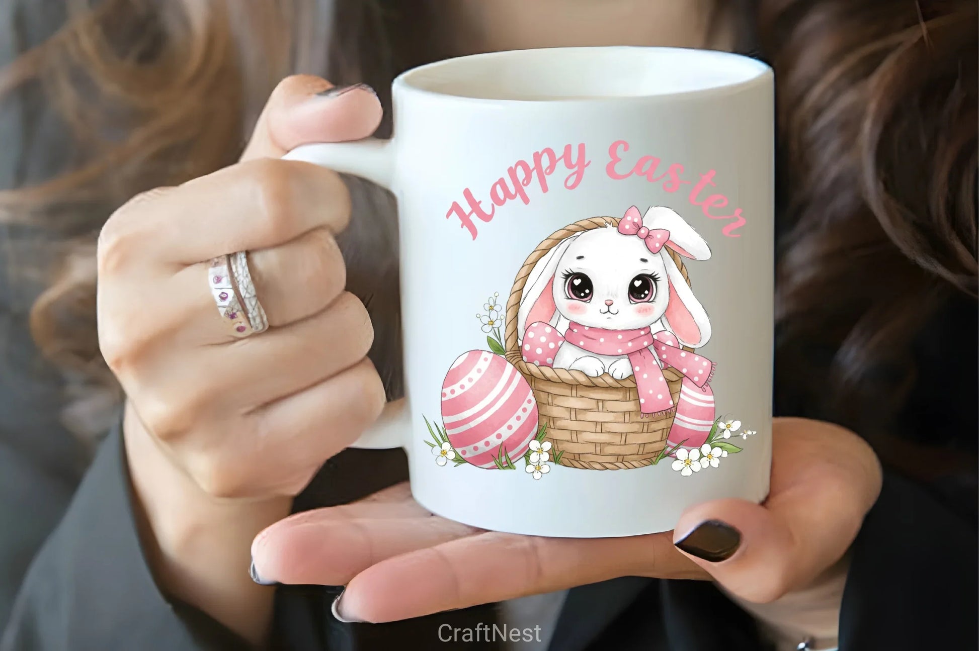 Happy Easter Rabbit Clipart Bundle 4 - CraftNest - Digital Crafting and Art