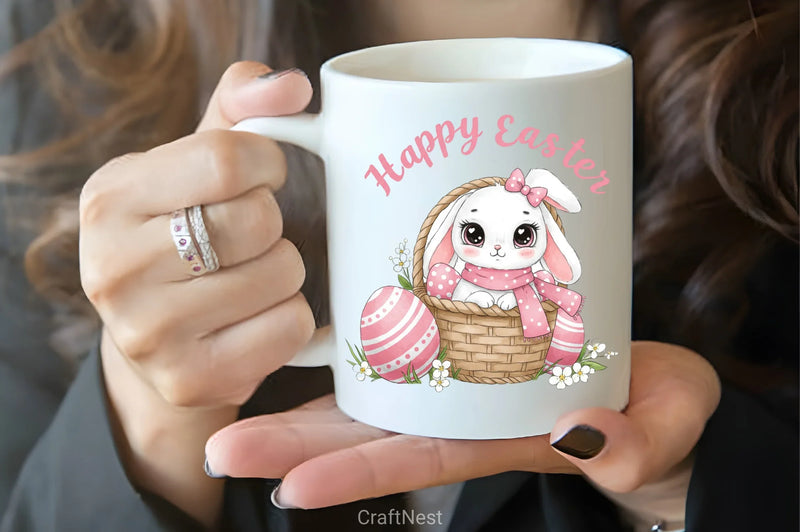 Happy Easter Rabbit Clipart Bundle 4 - CraftNest - Digital Crafting and Art