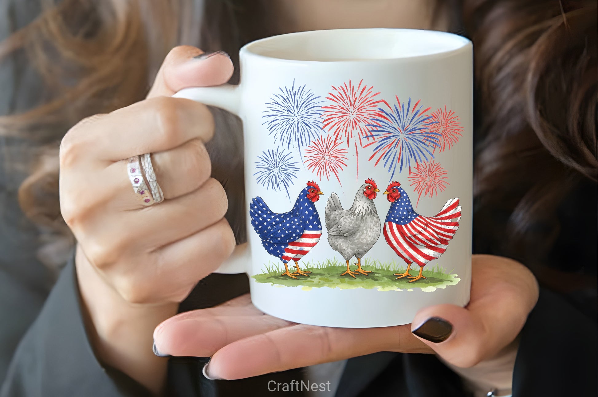 4th of July Chicken Clipart Bundle 2 - CraftNest - Digital Crafting and Art