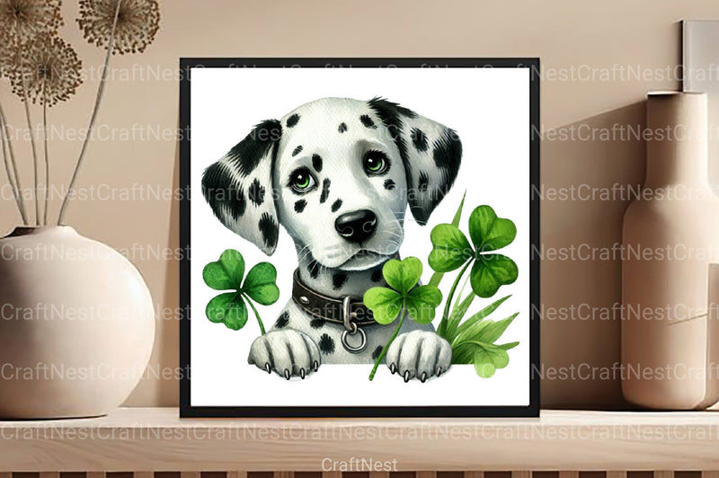 St. Patrick's Day Peeking Dogs Clipart Bundle 99 - CraftNest - Digital Crafting and Art
