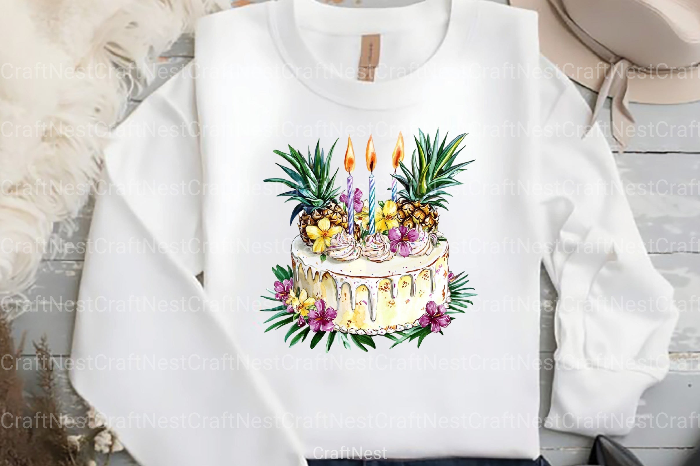 Summer Happy Birthday Clipart Bundle 2 - CraftNest - Digital Crafting and Art