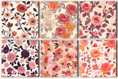 Boho Rose Tones Pattern Clipart Bundle - CraftNest - Digital Crafting and Art