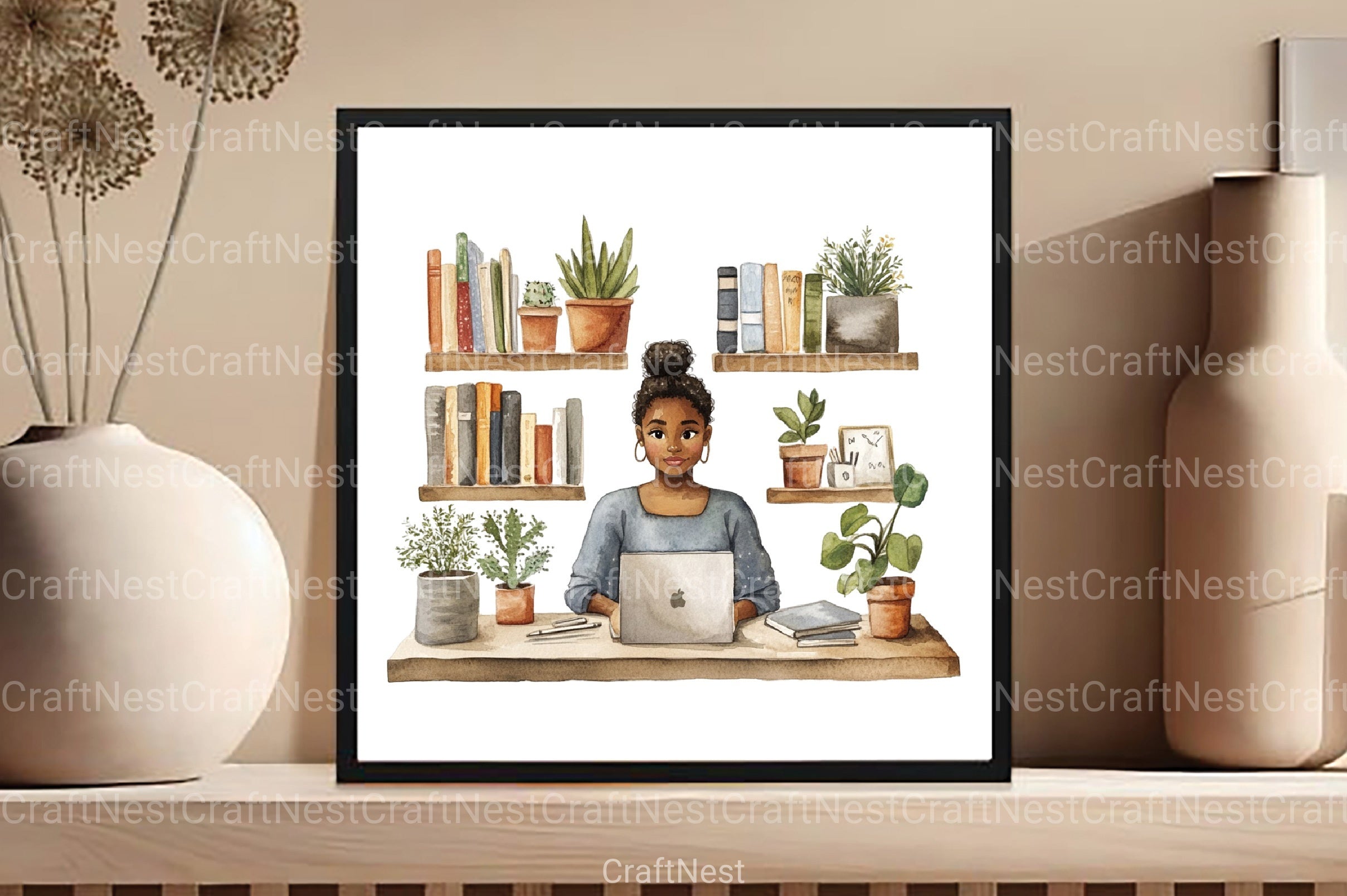 Black Lady Boss Clipart Bundle - CraftNest - Digital Crafting and Art