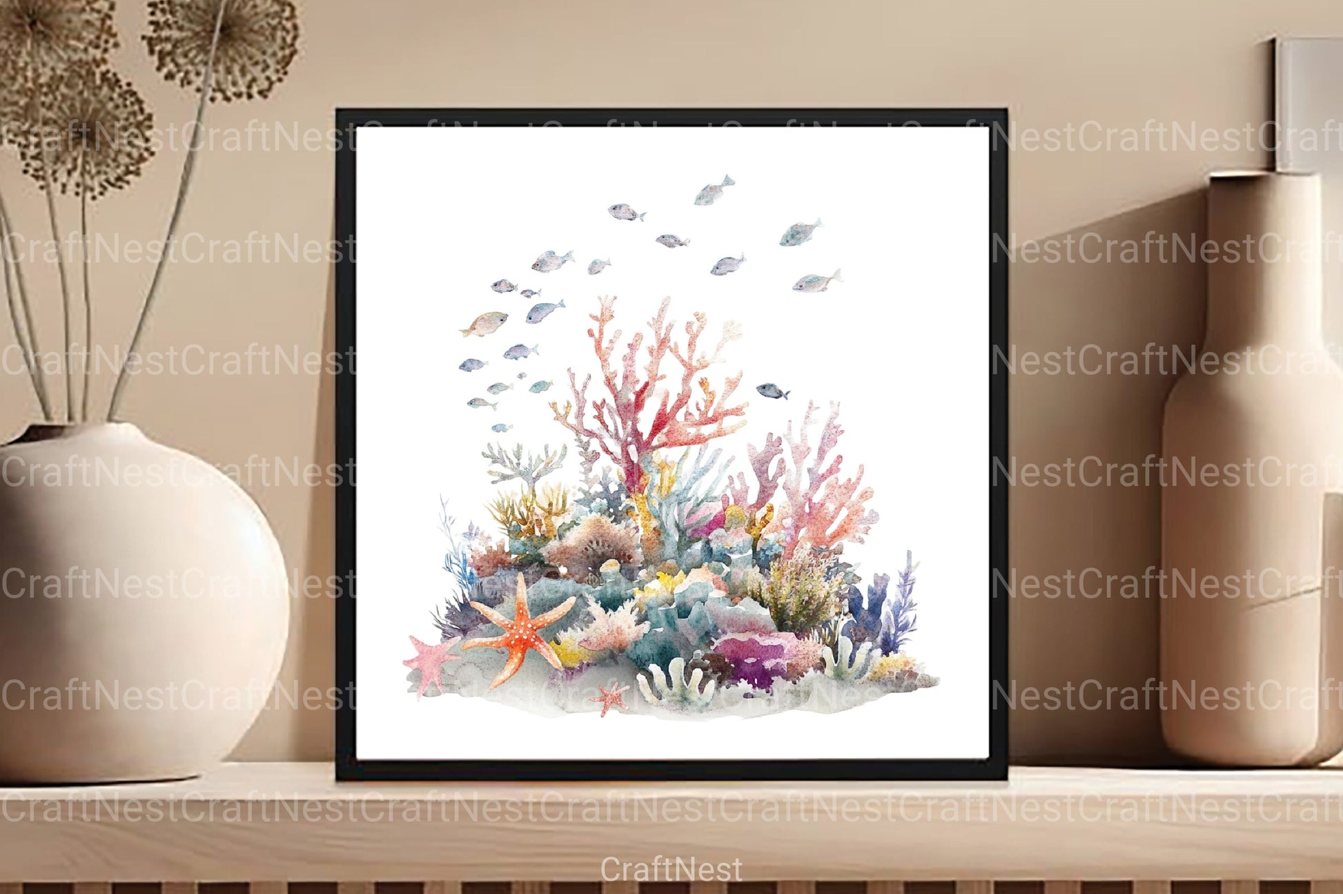 Sea Ocean Boho Clipart Bundle - CraftNest - Digital Crafting and Art