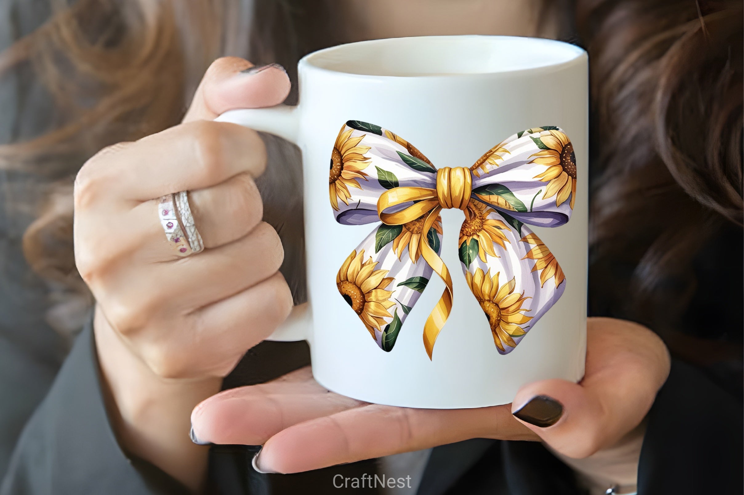 Sunflower Bow Sweatshirt Clipart Bundle - CraftNest - Digital Crafting and Art