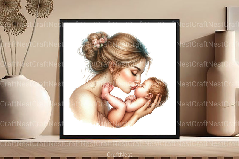 Mom & Baby Illustrations Clipart Bundle 1 - CraftNest - Digital Crafting and Art