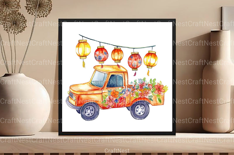 4th of July Truck Clipart Bundle 99 - CraftNest - Digital Crafting and Art