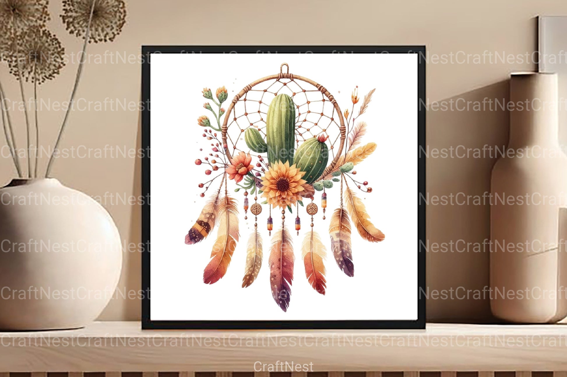 Dreamcatcher Boho Clipart Bundle - CraftNest - Digital Crafting and Art