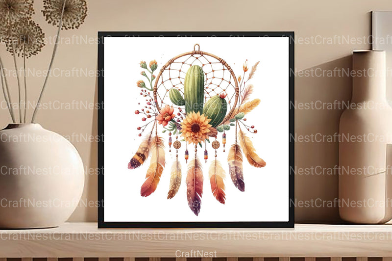 Dreamcatcher Boho Clipart Bundle - CraftNest - Digital Crafting and Art