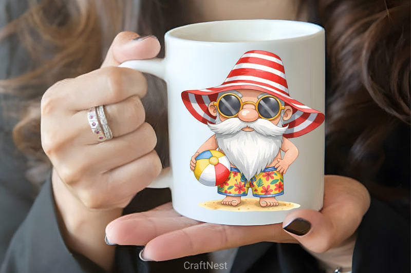 Fun In The Sun Gnome Clipart Bundle - CraftNest - Digital Crafting and Art