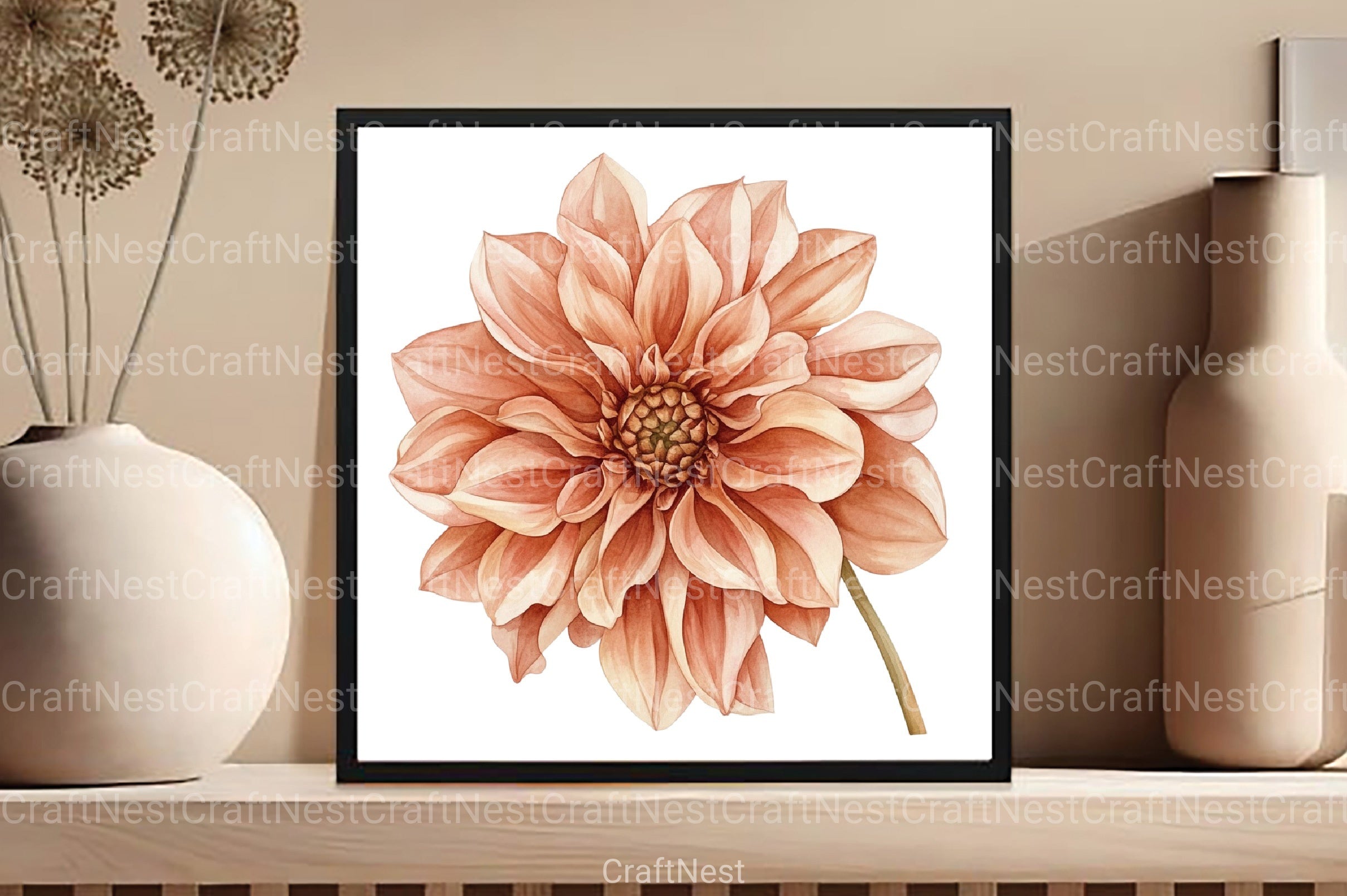 Boho Flower Clipart Bundle - CraftNest - Digital Crafting and Art