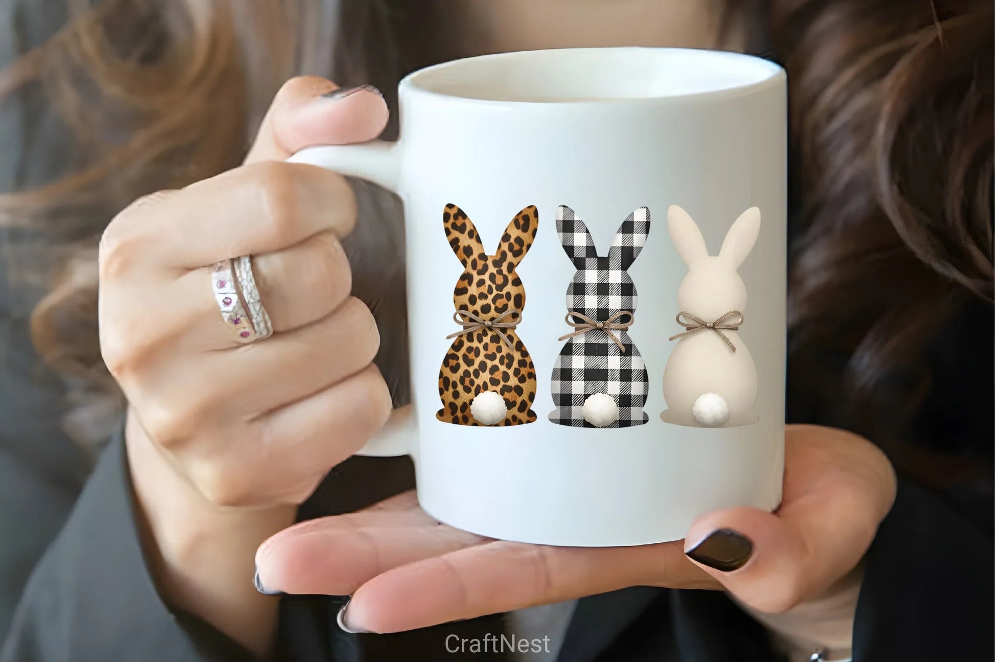 Girly Easter Bunny Clipart Bundle - CraftNest - Digital Crafting and Art