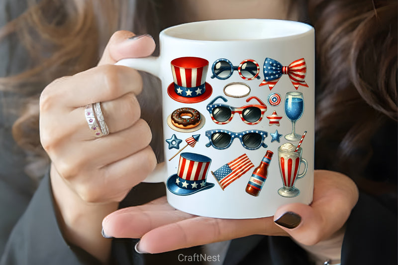 American 4th July Clipart Bundle - CraftNest - Digital Crafting and Art