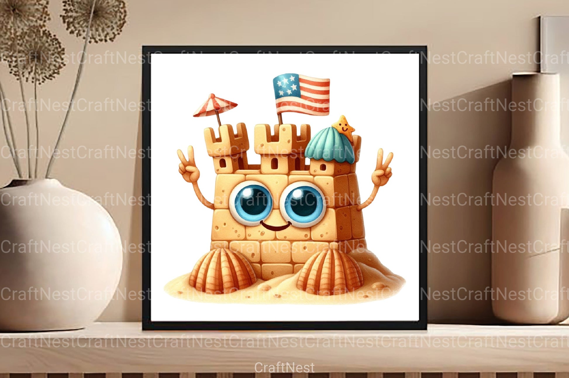 Cute Funny Beach Day Clipart Bundle 1 - CraftNest - Digital Crafting and Art