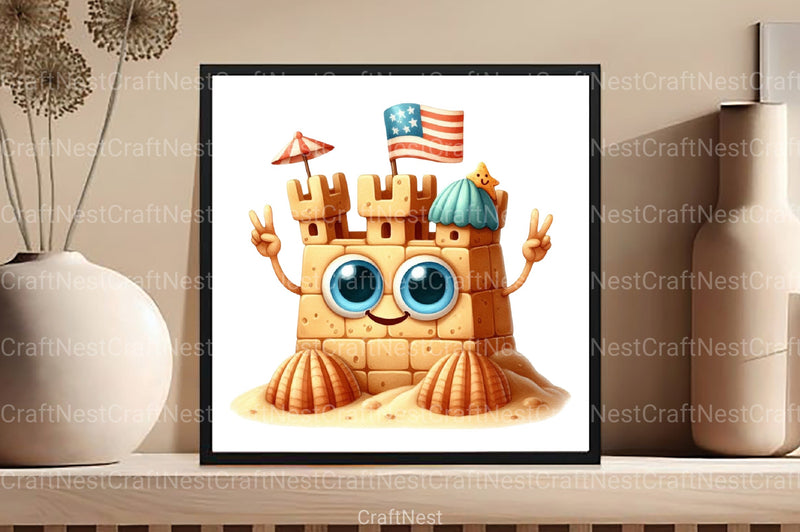 Cute Funny Beach Day Clipart Bundle 1 - CraftNest - Digital Crafting and Art