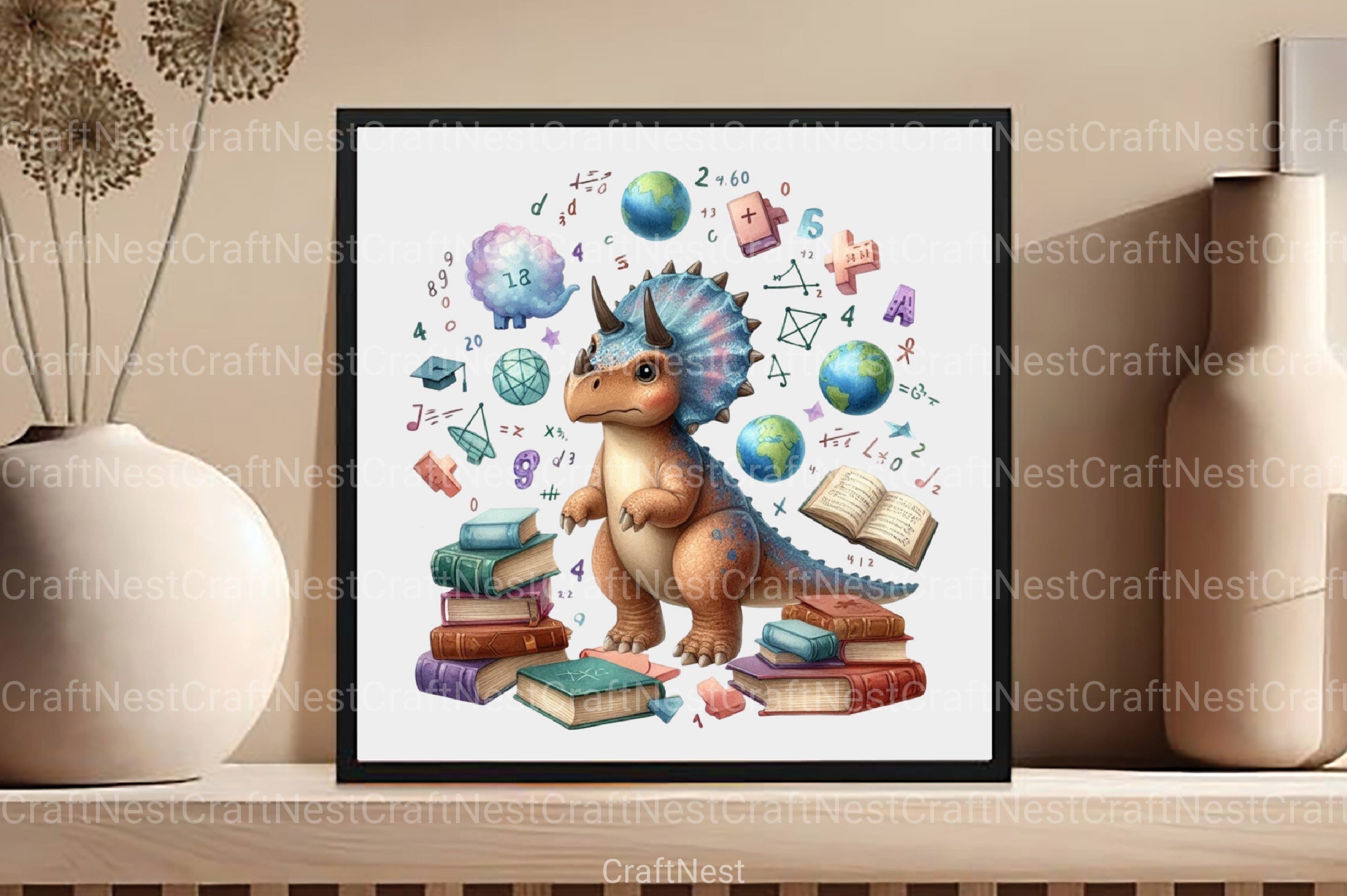 Dinosaur Back to School Clipart Bundle - CraftNest - Digital Crafting and Art