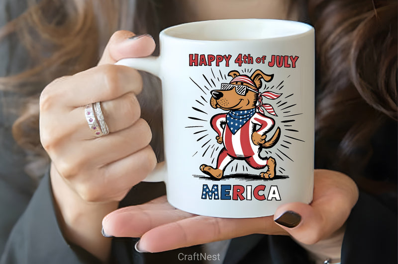 Groovy Patriotic Dog Clipart Bundle - CraftNest - Digital Crafting and Art