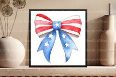 4th of July Bow Clipart Bundle 1 - CraftNest - Digital Crafting and Art