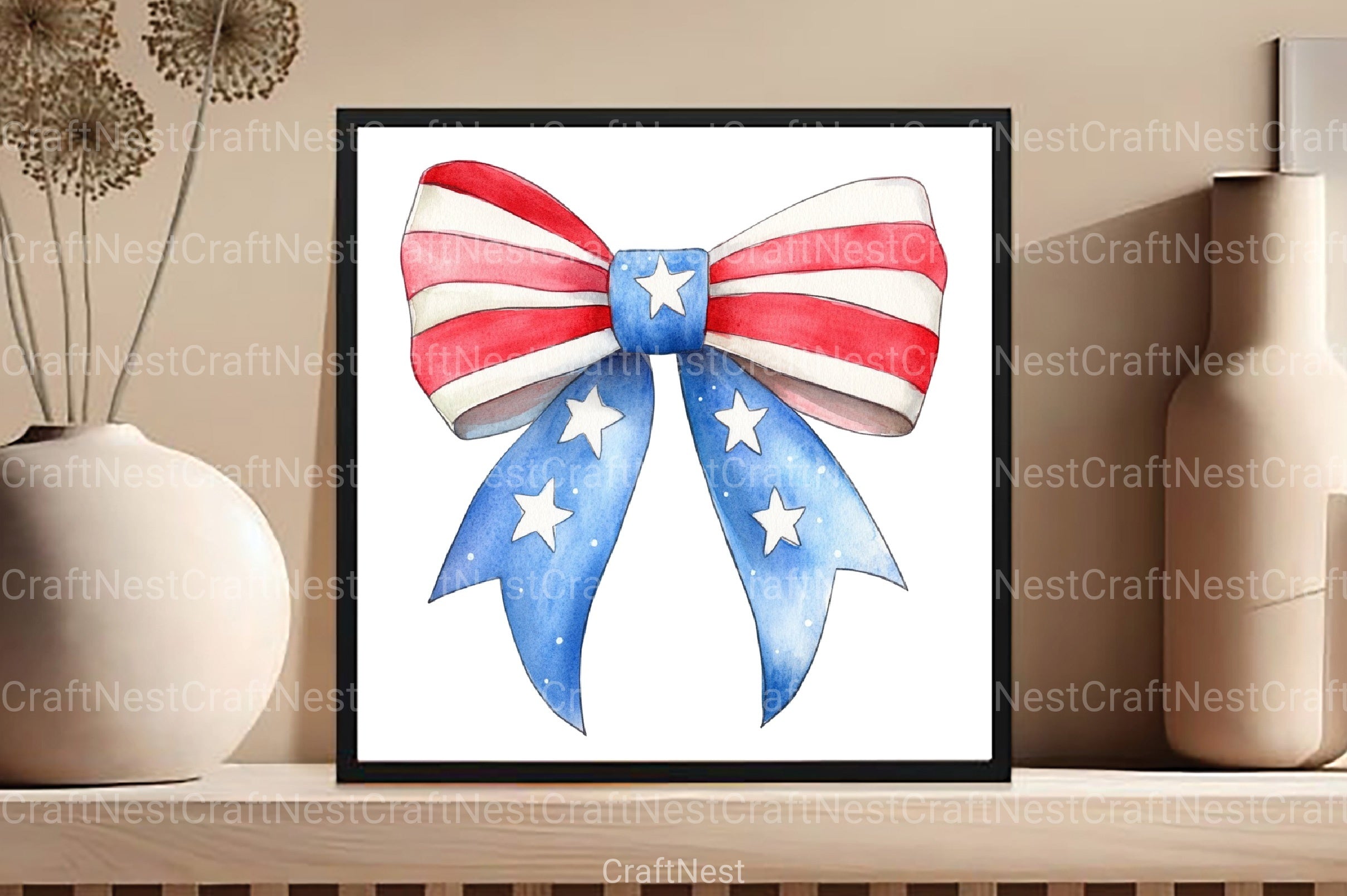 4th of July Bow Clipart Bundle 1 - CraftNest - Digital Crafting and Art