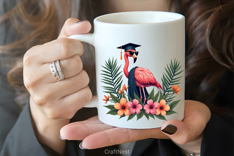 Flamingo Graduation Clipart Bundle - CraftNest - Digital Crafting and Art
