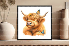 Summer Highland Cows Clipart Bundle - CraftNest - Digital Crafting and Art