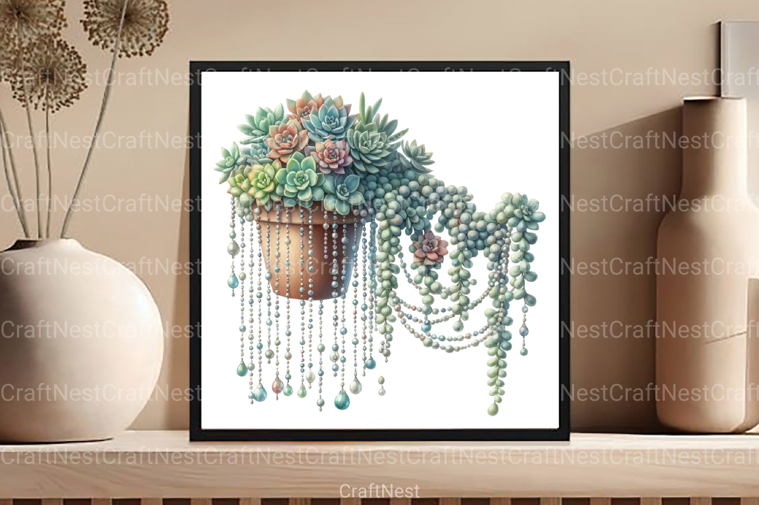 Cactus and Succulents Clipart Bundle 99 - CraftNest - Digital Crafting and Art