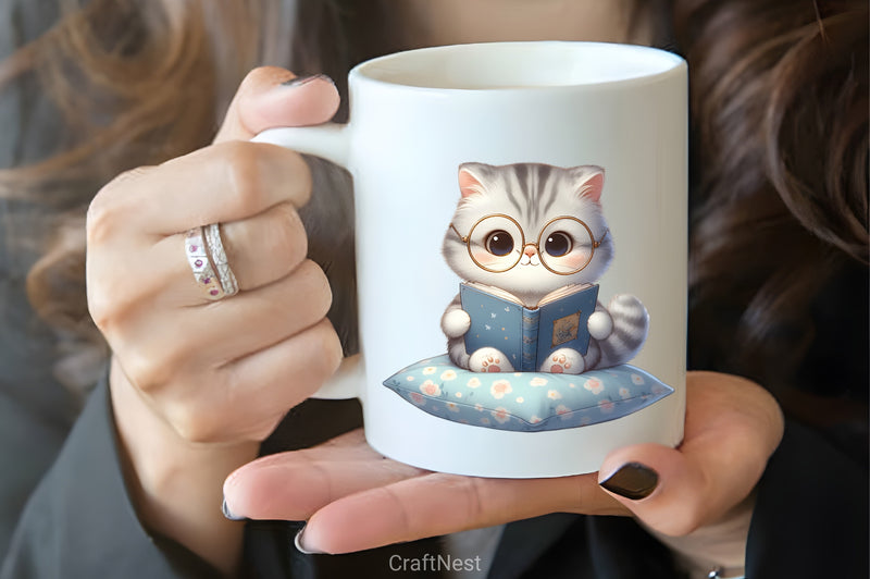 Funny Animals Reading Clipart Bundle 5 - CraftNest - Digital Crafting and Art