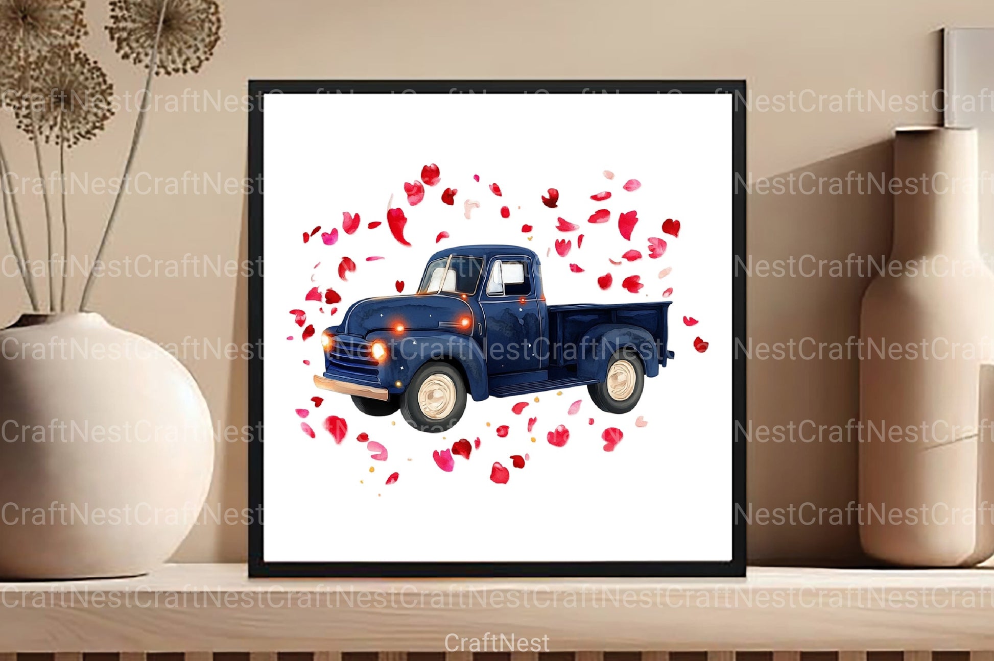 Floral Truck 4th of July Clipart Bundle - CraftNest - Digital Crafting and Art