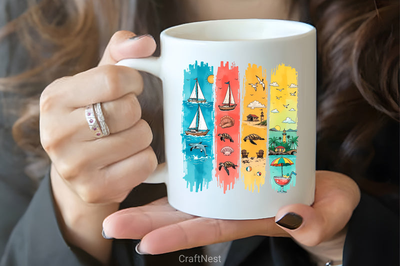 Colorful Stripe T Shirt Design Bundle - CraftNest - Digital Crafting and Art