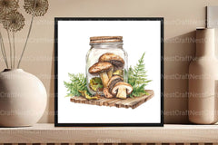 Mushroom Jar Clipart Bundle - CraftNest - Digital Crafting and Art