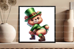 St. Patrick's Day Twerking Teddy Bear Clipart Bundle - CraftNest - Digital Crafting and Art